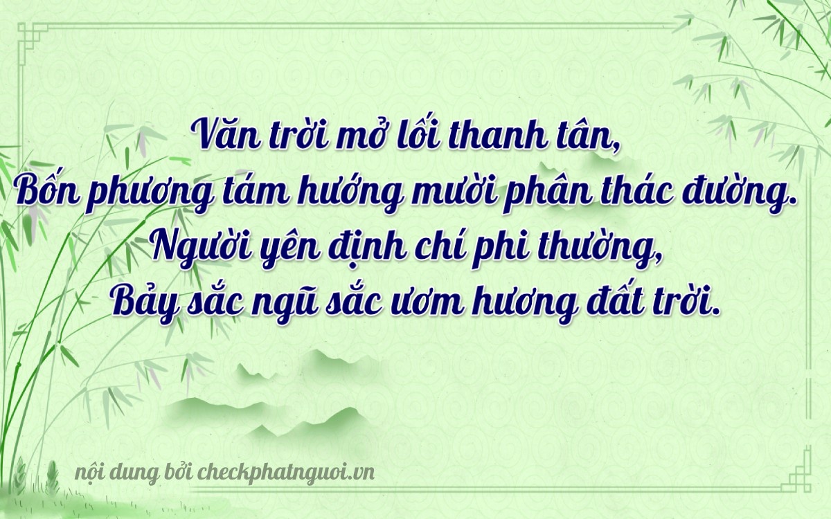 Bài thơ ý nghĩa cho <b>biển số 17AH-04587</b> tại website checkphatnguoi.vn