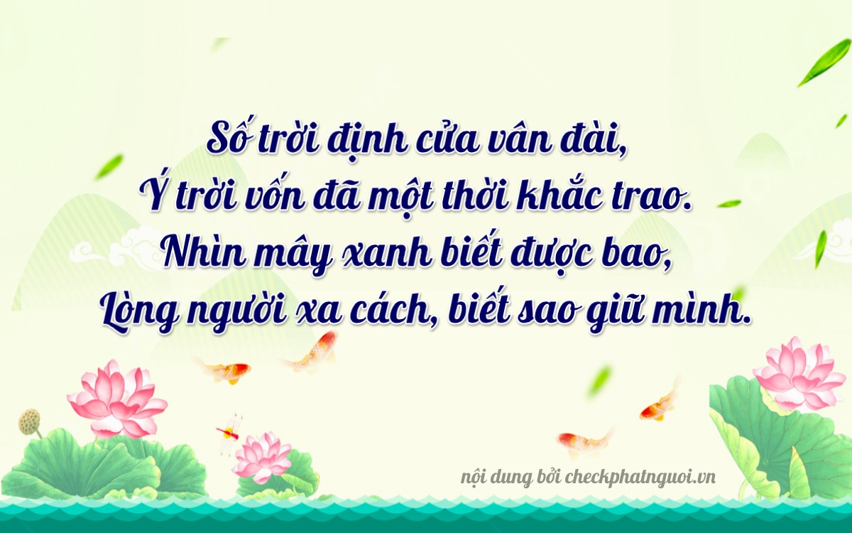 Bài thơ ý nghĩa cho <b>biển số 17AK-02121</b> tại website checkphatnguoi.vn