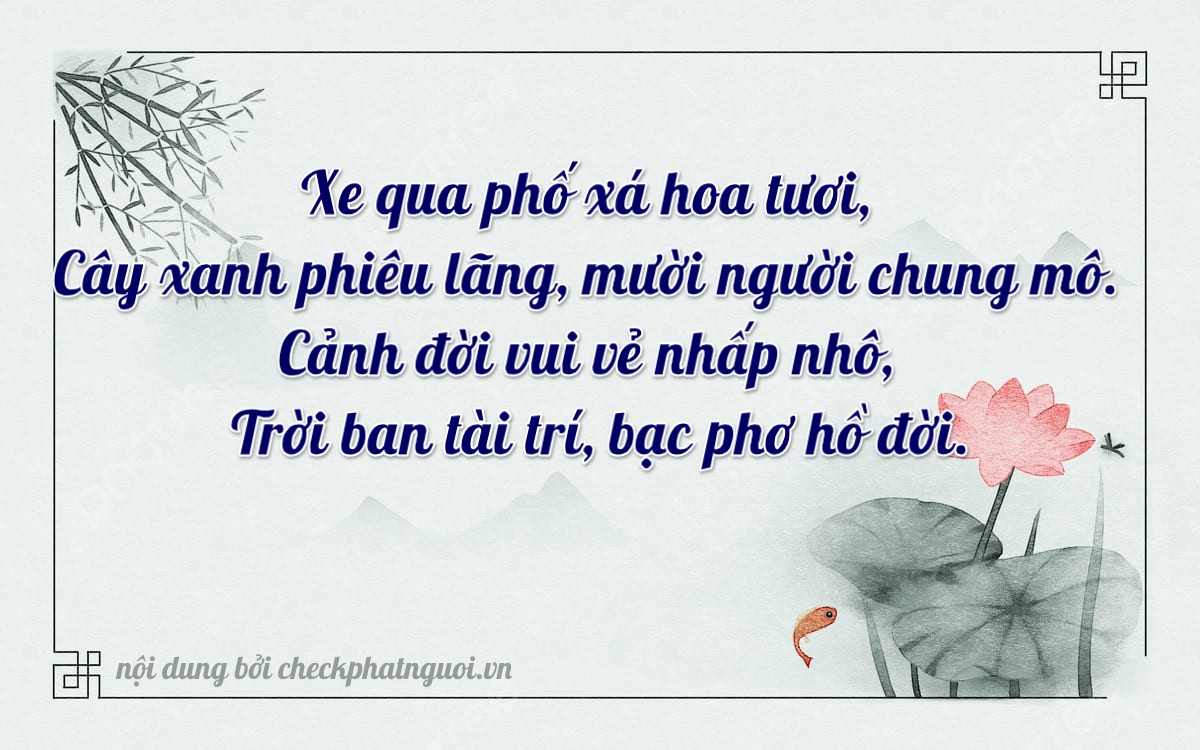 Bài thơ ý nghĩa cho <b>biển số 17AL-01183</b> tại website checkphatnguoi.vn