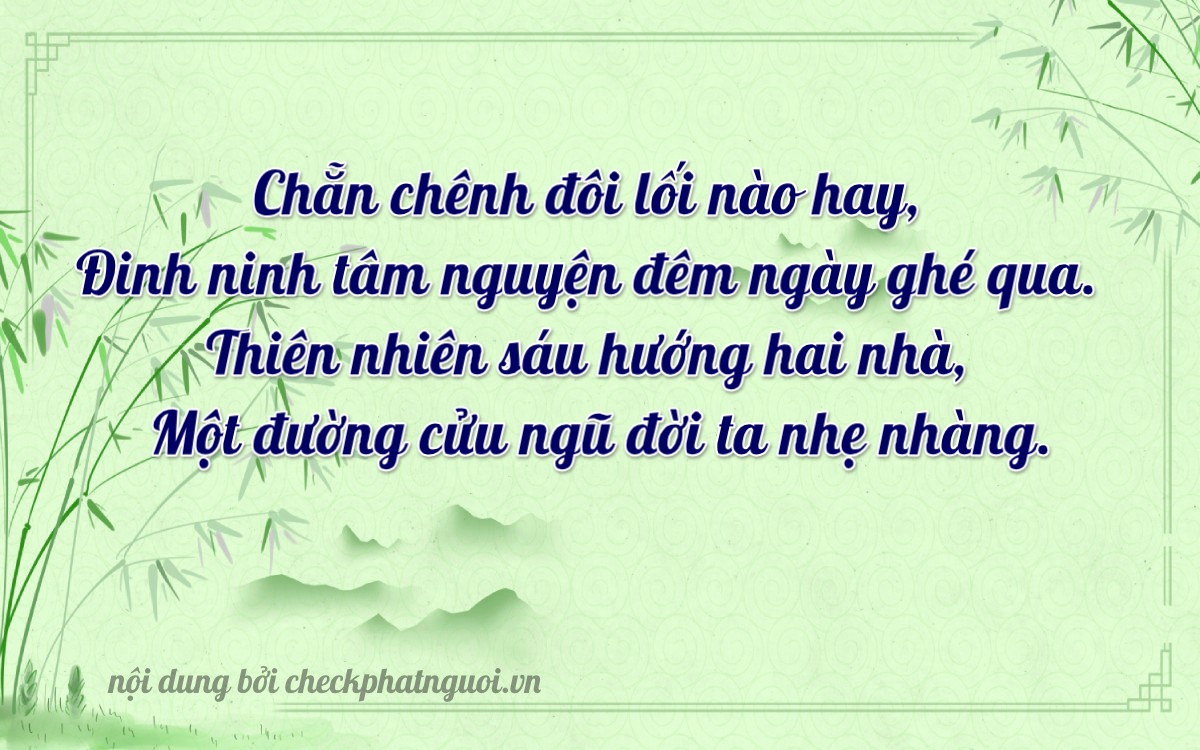 Bài thơ ý nghĩa cho <b>biển số 17B-02619</b> tại website checkphatnguoi.vn