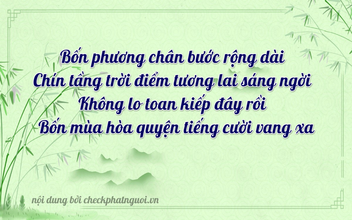 Bài thơ ý nghĩa cho <b>biển số 17B1-04904</b> tại website checkphatnguoi.vn
