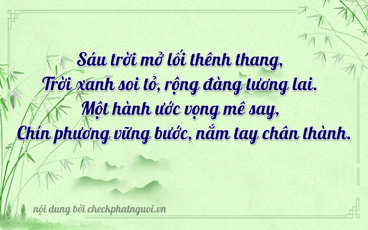 Bài thơ ý nghĩa cho <b>biển số 17B1-06139</b> tại website checkphatnguoi.vn