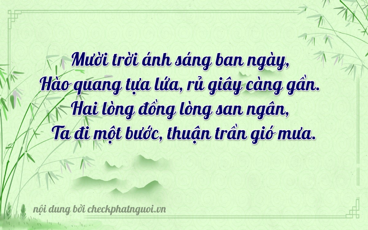 Bài thơ ý nghĩa cho <b>biển số 17B1-10222</b> tại website checkphatnguoi.vn