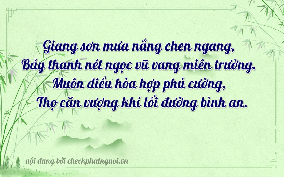 Bài thơ ý nghĩa cho <b>biển số 17B1-17199</b> tại website checkphatnguoi.vn