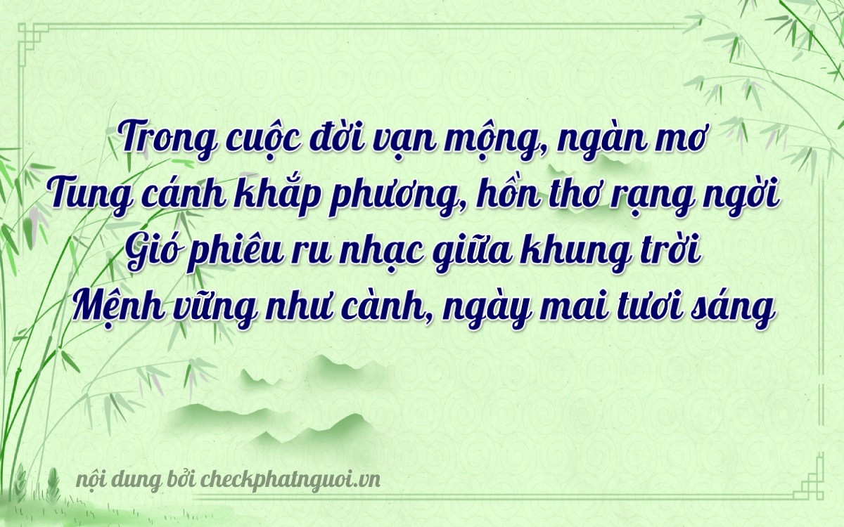 Bài thơ ý nghĩa cho <b>biển số 17B1-35015</b> tại website checkphatnguoi.vn