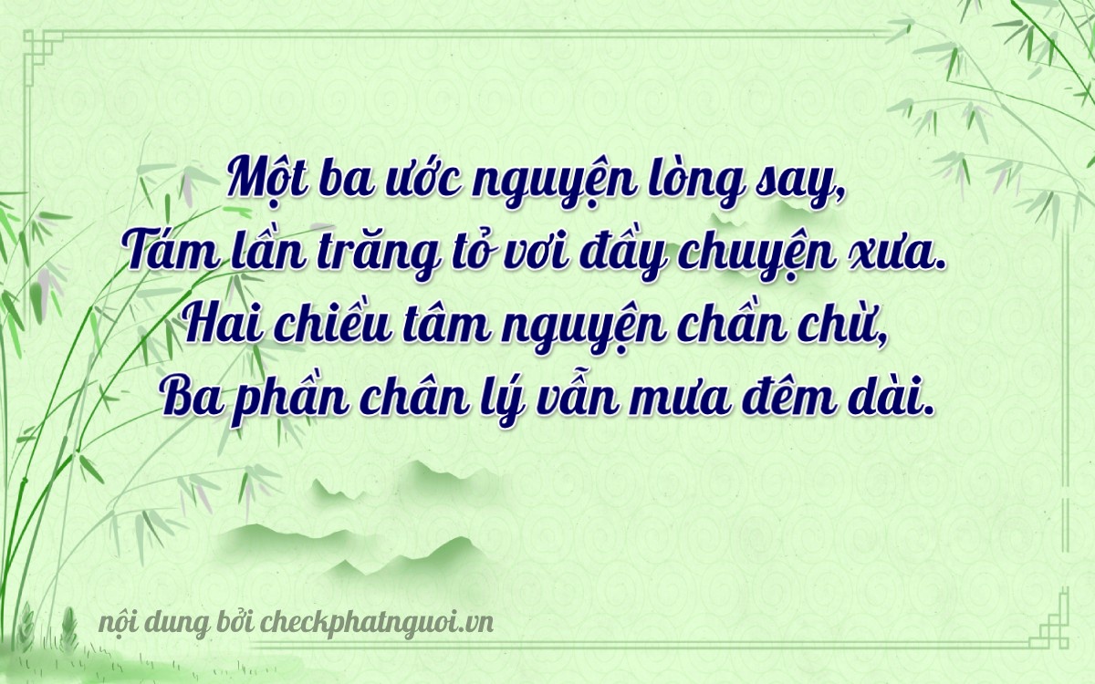Bài thơ ý nghĩa cho <b>biển số 17B-13823</b> tại website checkphatnguoi.vn