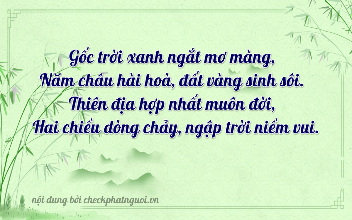 Bài thơ ý nghĩa cho <b>biển số 17B2-50142</b> tại website checkphatnguoi.vn