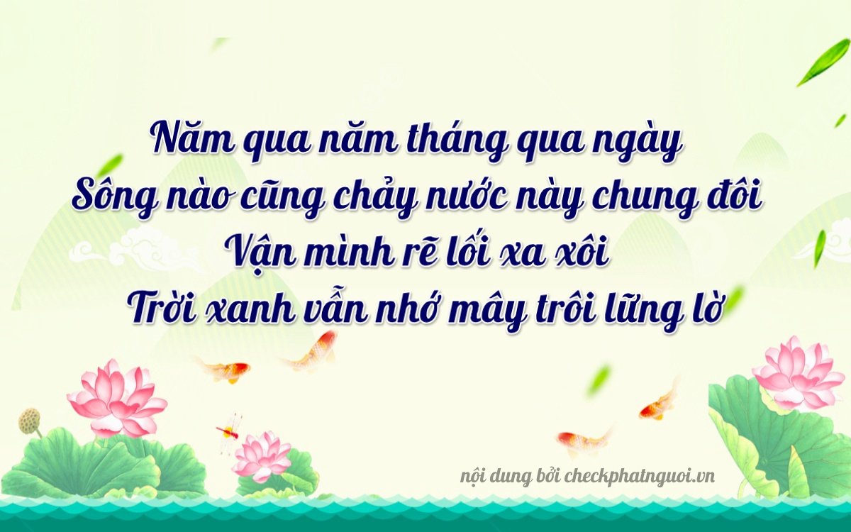 Bài thơ ý nghĩa cho <b>biển số 17B2-50199</b> tại website checkphatnguoi.vn