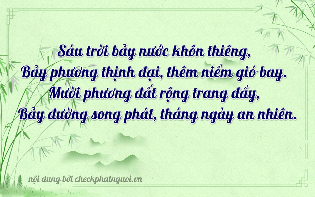 Bài thơ ý nghĩa cho <b>biển số 17B2-61717</b> tại website checkphatnguoi.vn