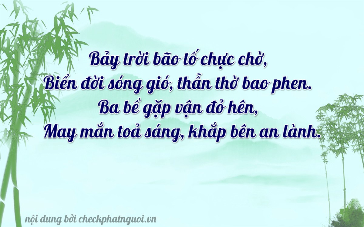 Bài thơ ý nghĩa cho <b>biển số 17B2-77391</b> tại website checkphatnguoi.vn