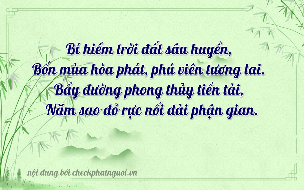 Bài thơ ý nghĩa cho <b>biển số 17B2-77450</b> tại website checkphatnguoi.vn