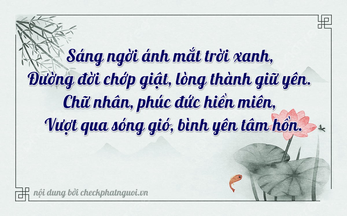 Bài thơ ý nghĩa cho <b>biển số 17B3-30144</b> tại website checkphatnguoi.vn