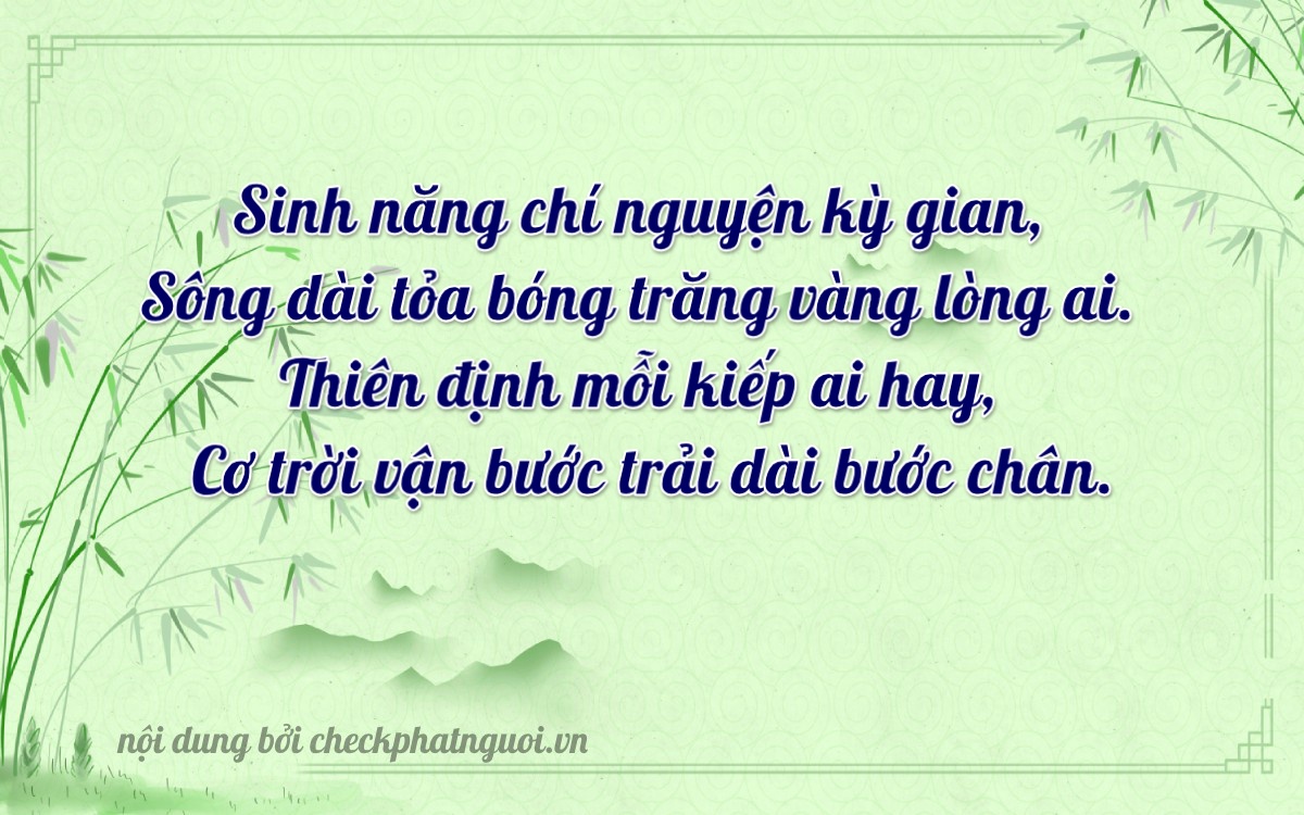 Bài thơ ý nghĩa cho <b>biển số 17B3-31036</b> tại website checkphatnguoi.vn