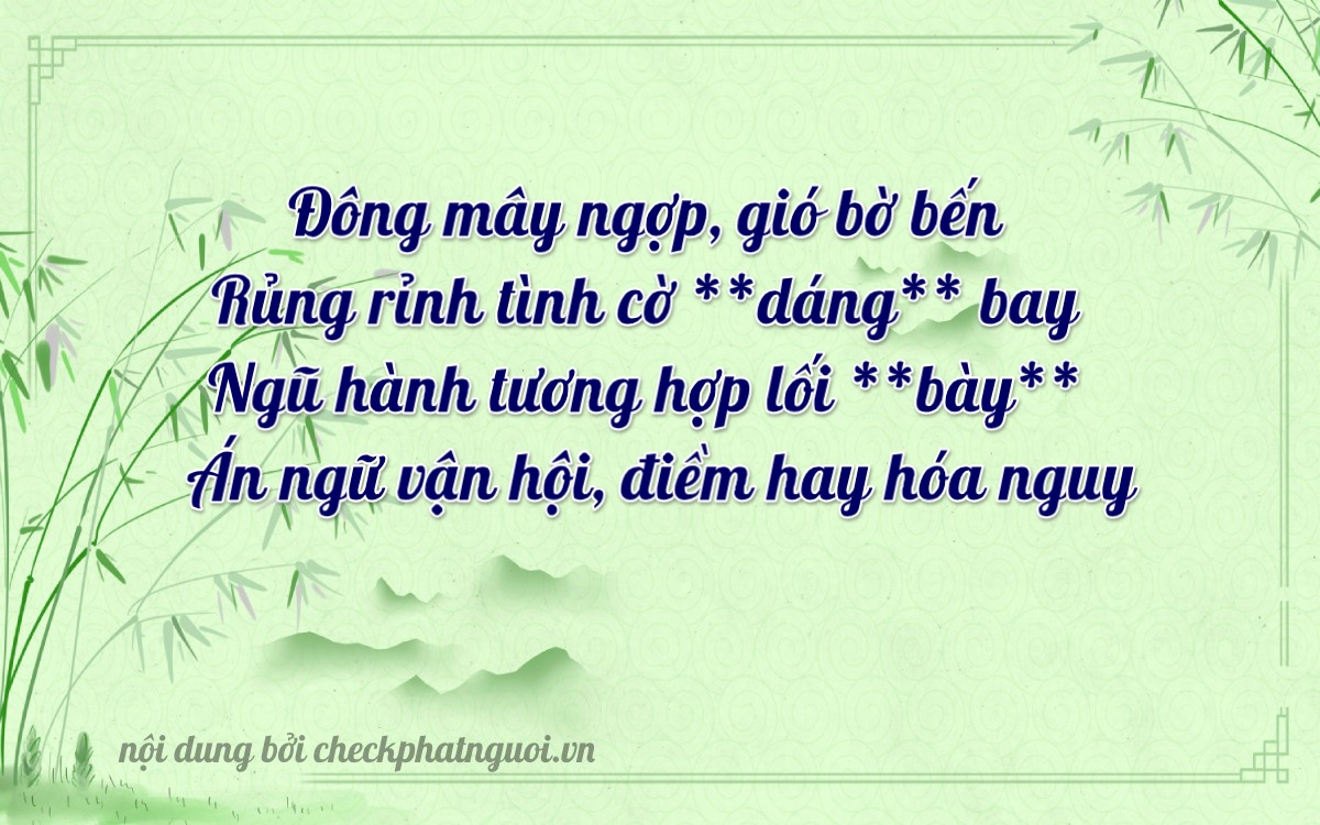 Bài thơ ý nghĩa cho <b>biển số 17B3-50789</b> tại website checkphatnguoi.vn