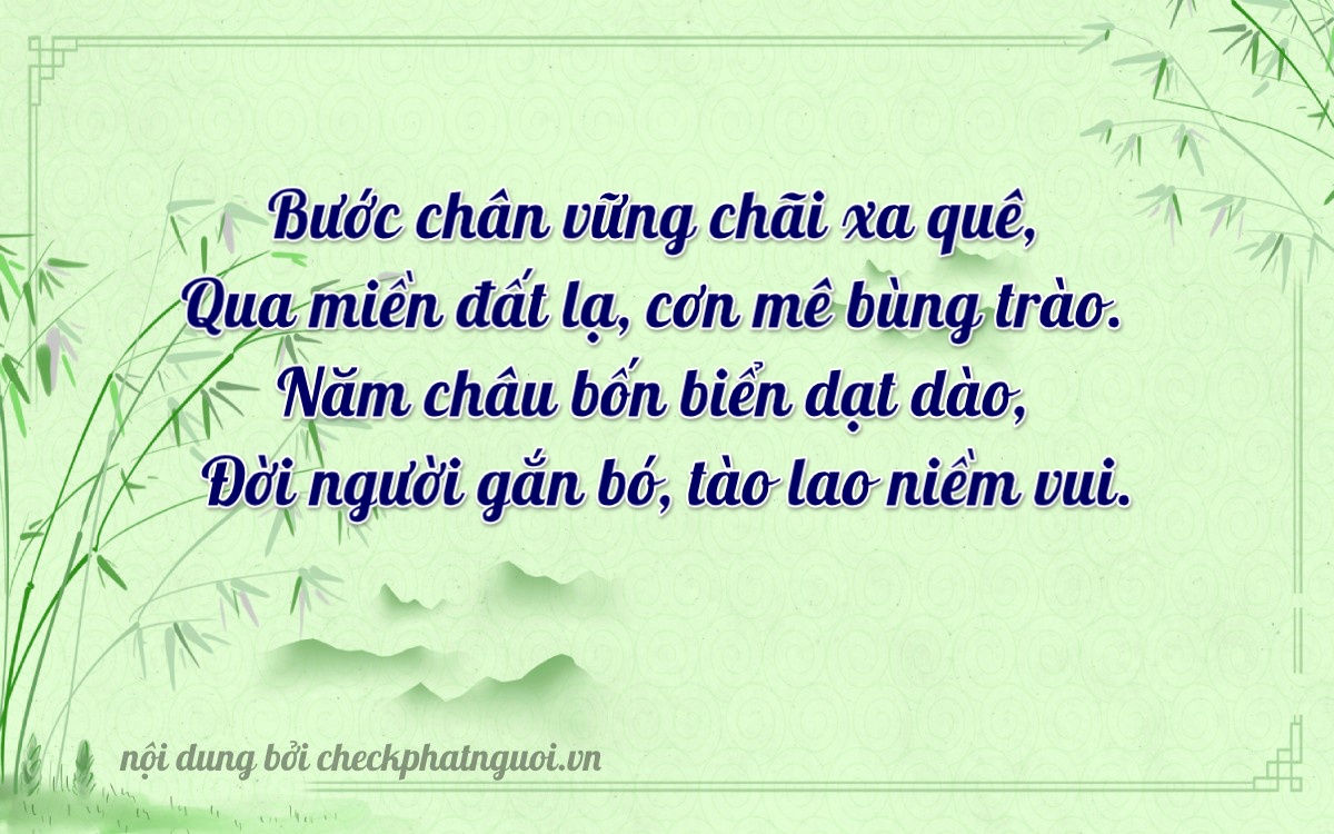 Bài thơ ý nghĩa cho <b>biển số 17B3-61059</b> tại website checkphatnguoi.vn