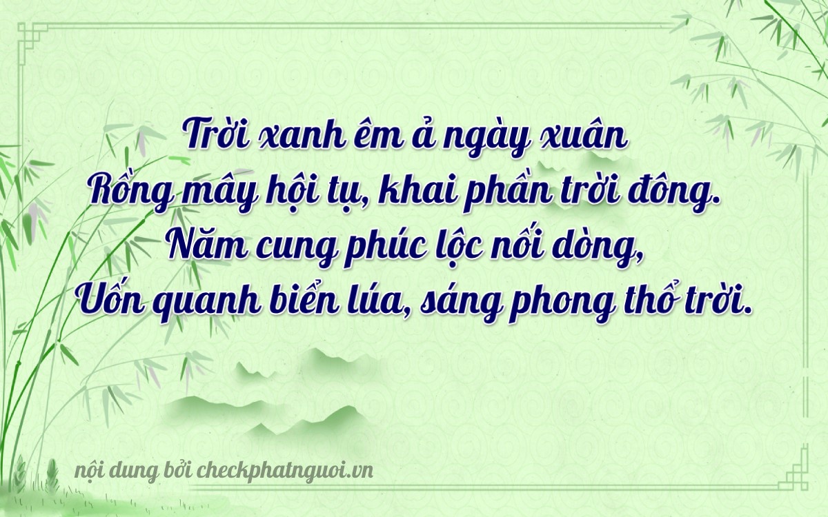 Bài thơ ý nghĩa cho <b>biển số 17B3-71526</b> tại website checkphatnguoi.vn