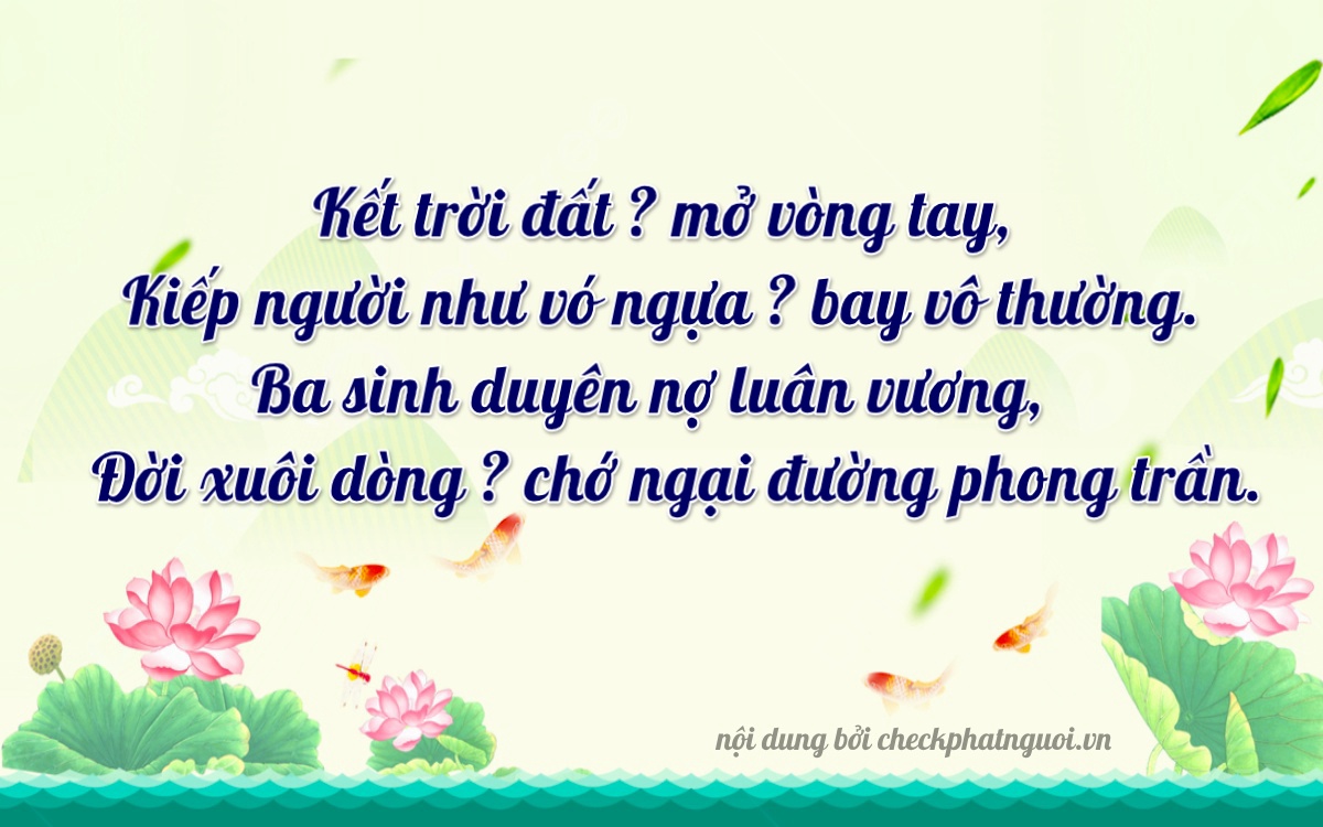 Bài thơ ý nghĩa cho <b>biển số 17B-39965</b> tại website checkphatnguoi.vn