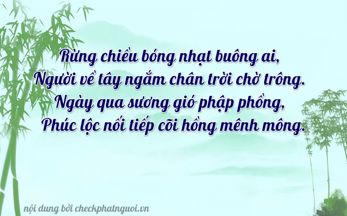 Bài thơ ý nghĩa cho <b>biển số 17B4-04788</b> tại website checkphatnguoi.vn