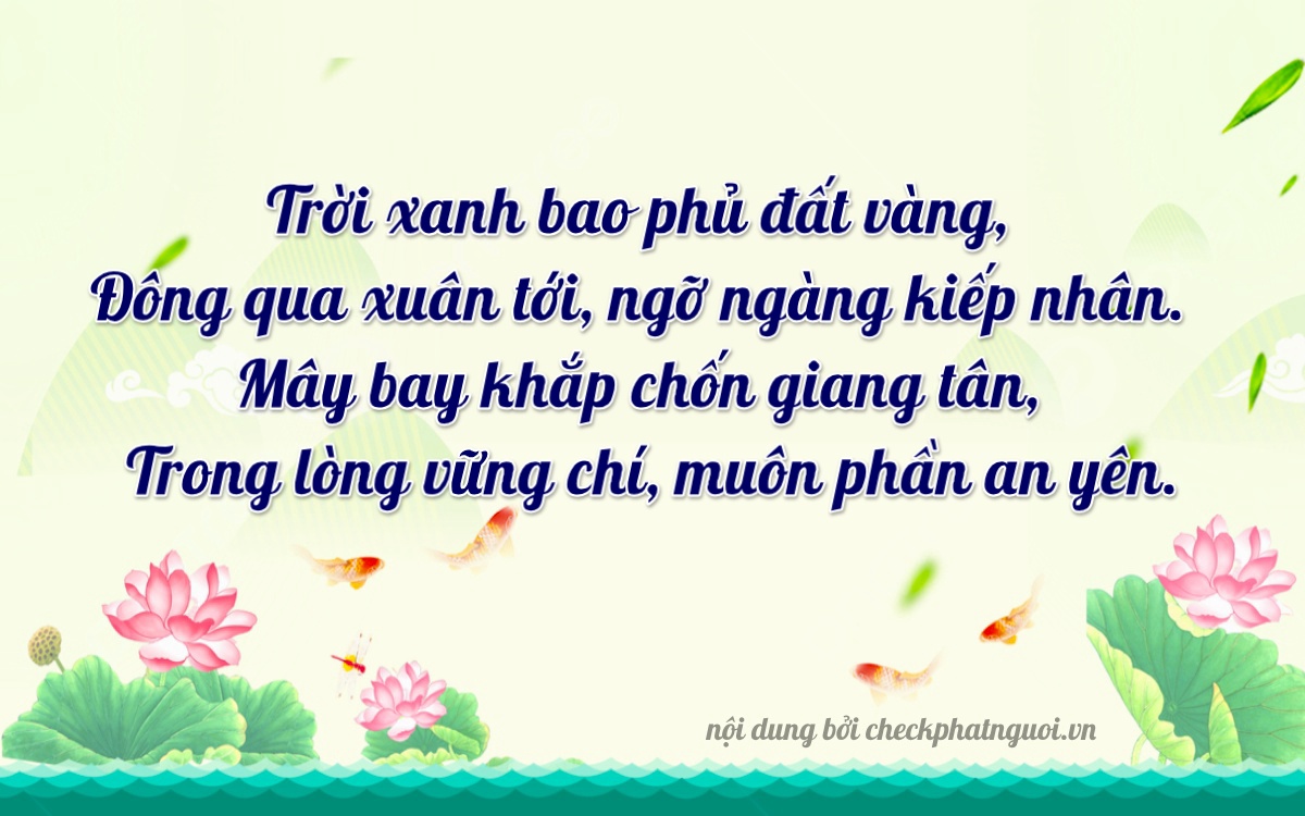 Bài thơ ý nghĩa cho <b>biển số 17B-41286</b> tại website checkphatnguoi.vn