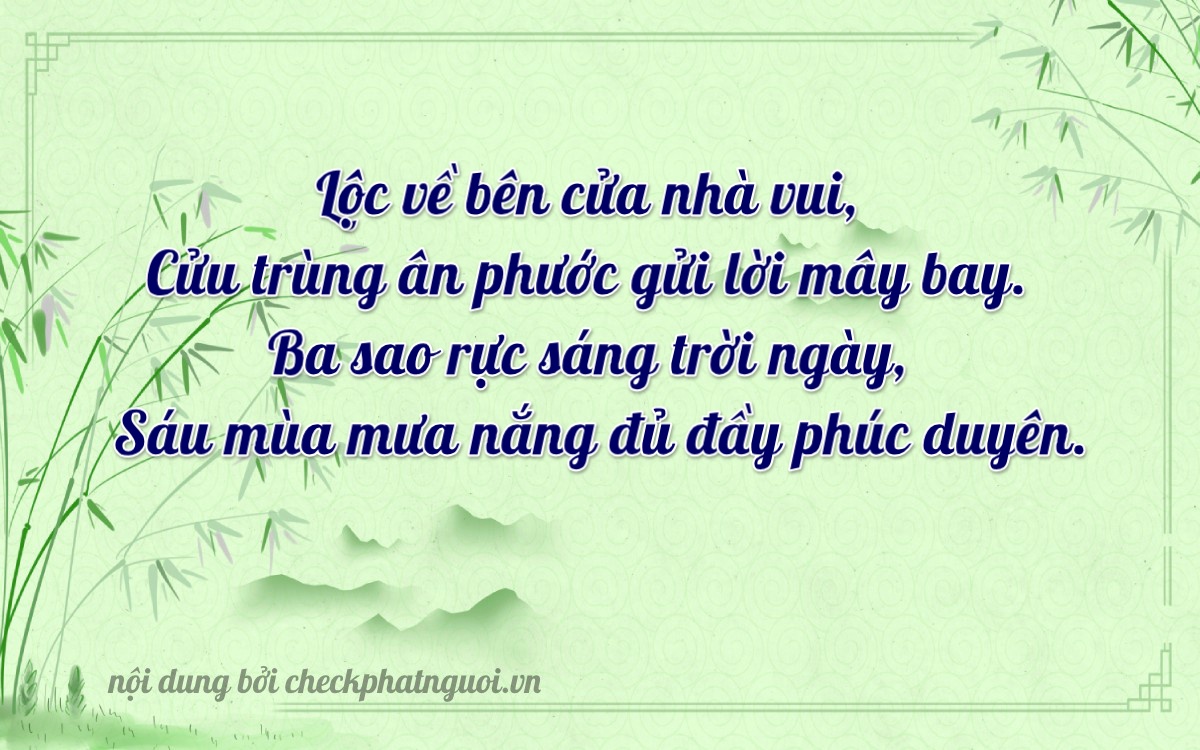 Bài thơ ý nghĩa cho <b>biển số 17B4-29366</b> tại website checkphatnguoi.vn