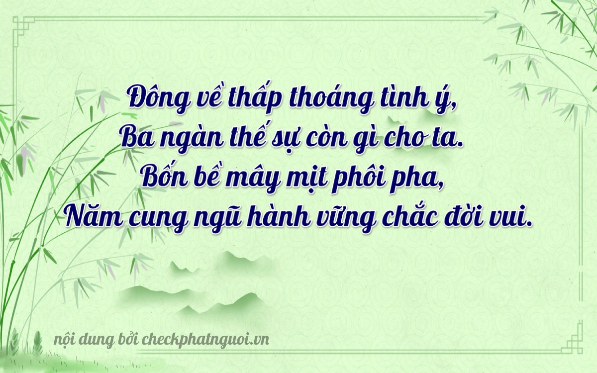 Bài thơ ý nghĩa cho <b>biển số 17B4-37435</b> tại website checkphatnguoi.vn