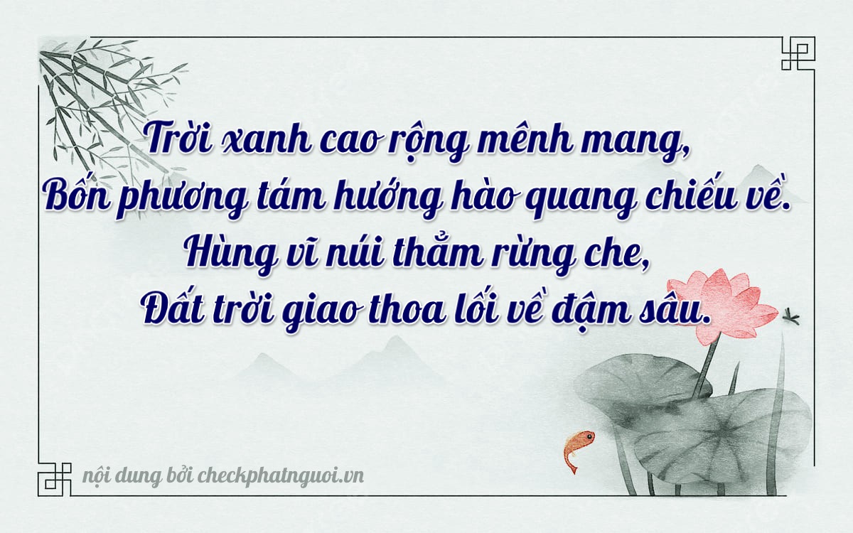 Bài thơ ý nghĩa cho <b>biển số 17B-44408</b> tại website checkphatnguoi.vn
