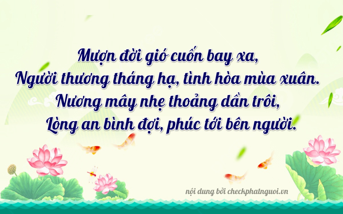 Bài thơ ý nghĩa cho <b>biển số 17B4-48544</b> tại website checkphatnguoi.vn