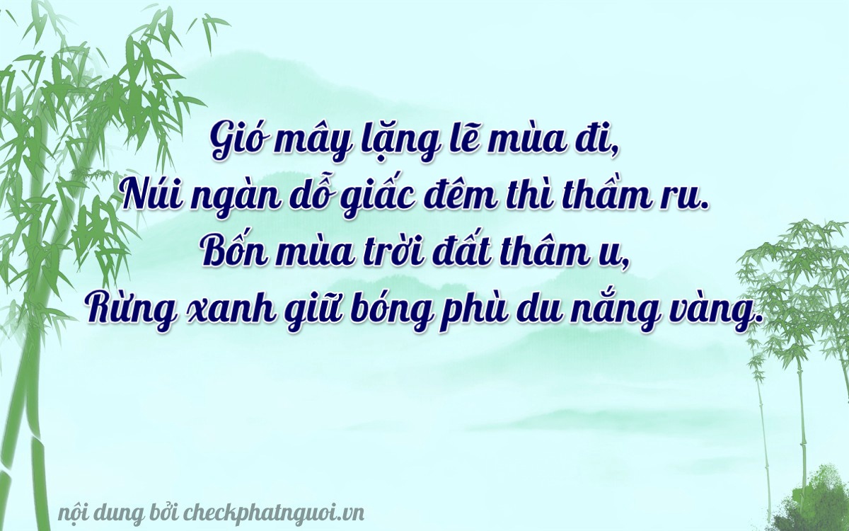 Bài thơ ý nghĩa cho <b>biển số 17B4-49610</b> tại website checkphatnguoi.vn