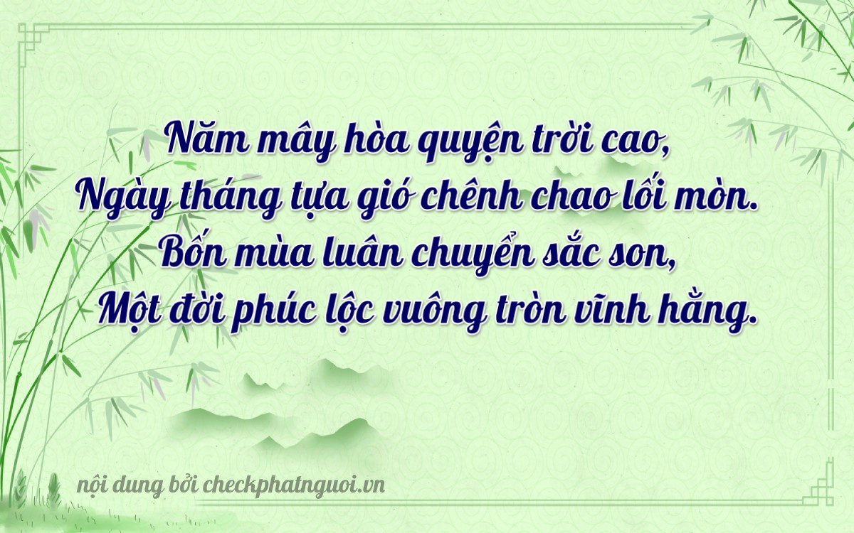 Bài thơ ý nghĩa cho <b>biển số 17B4-54291</b> tại website checkphatnguoi.vn