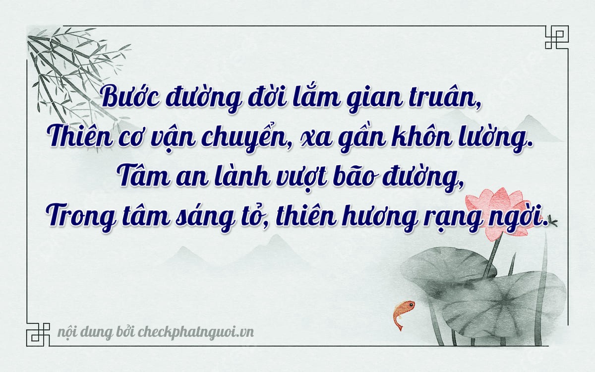 Bài thơ ý nghĩa cho <b>biển số 17B4-56728</b> tại website checkphatnguoi.vn