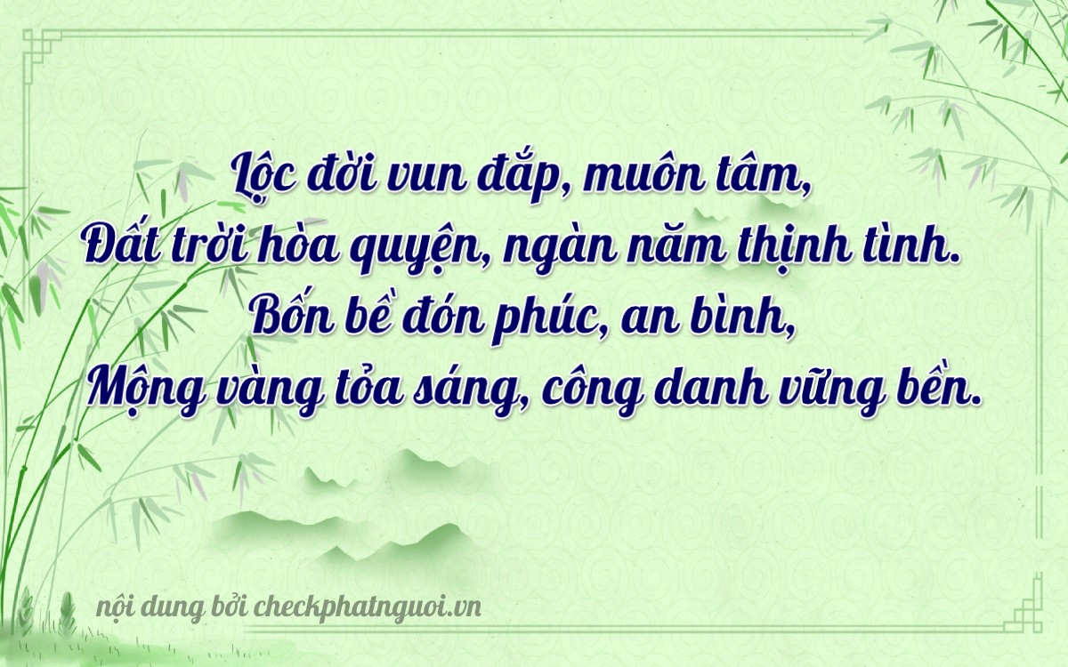 Bài thơ ý nghĩa cho <b>biển số 17B-47500</b> tại website checkphatnguoi.vn