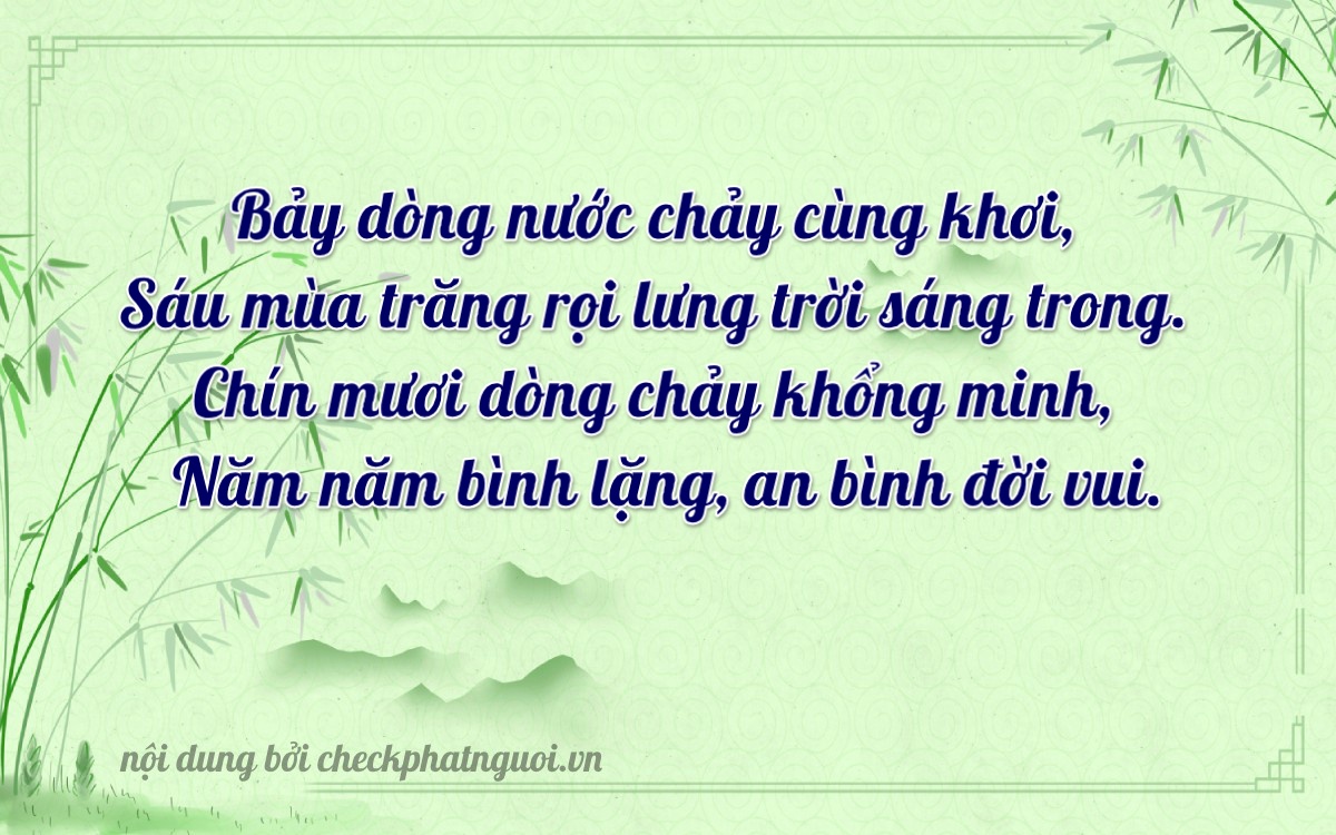 Bài thơ ý nghĩa cho <b>biển số 17B4-76195</b> tại website checkphatnguoi.vn
