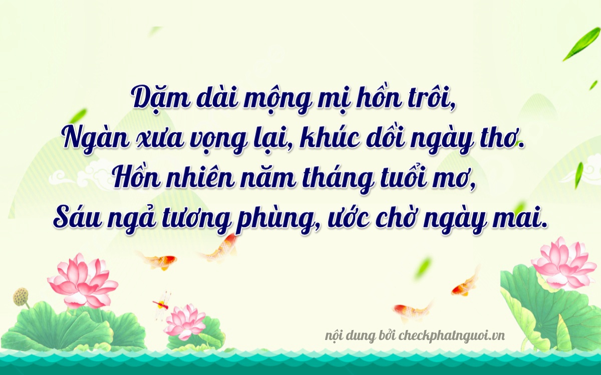 Bài thơ ý nghĩa cho <b>biển số 17B5-01666</b> tại website checkphatnguoi.vn