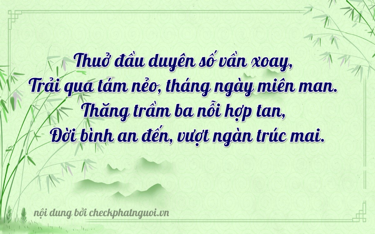 Bài thơ ý nghĩa cho <b>biển số 17B5-12881</b> tại website checkphatnguoi.vn