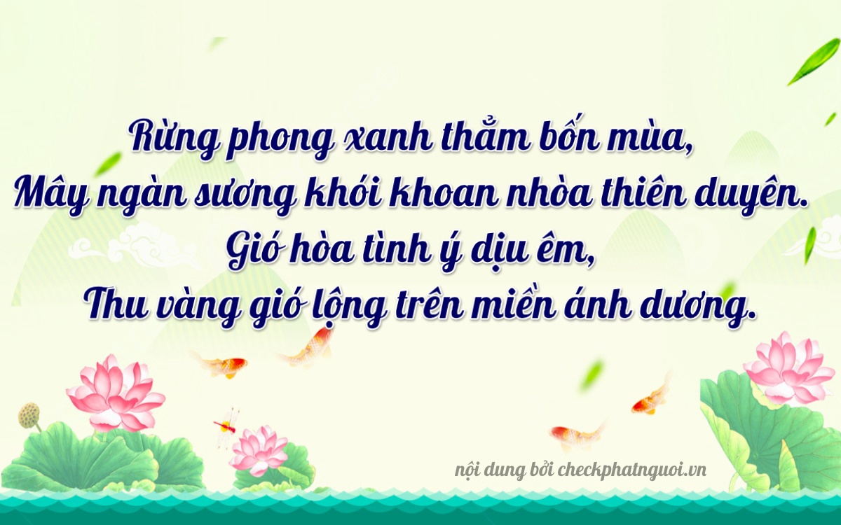 Bài thơ ý nghĩa cho <b>biển số 17B5-41473</b> tại website checkphatnguoi.vn