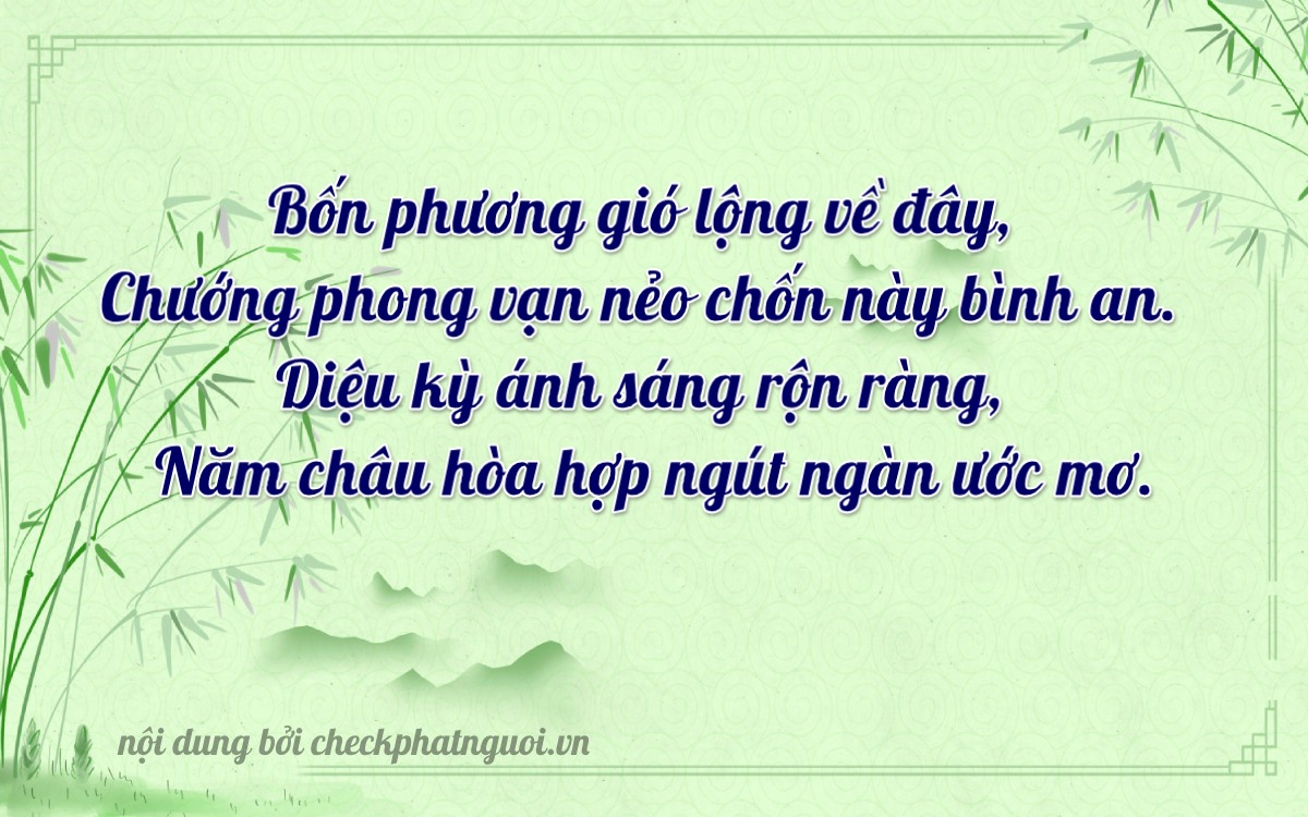 Bài thơ ý nghĩa cho <b>biển số 17B5-42540</b> tại website checkphatnguoi.vn