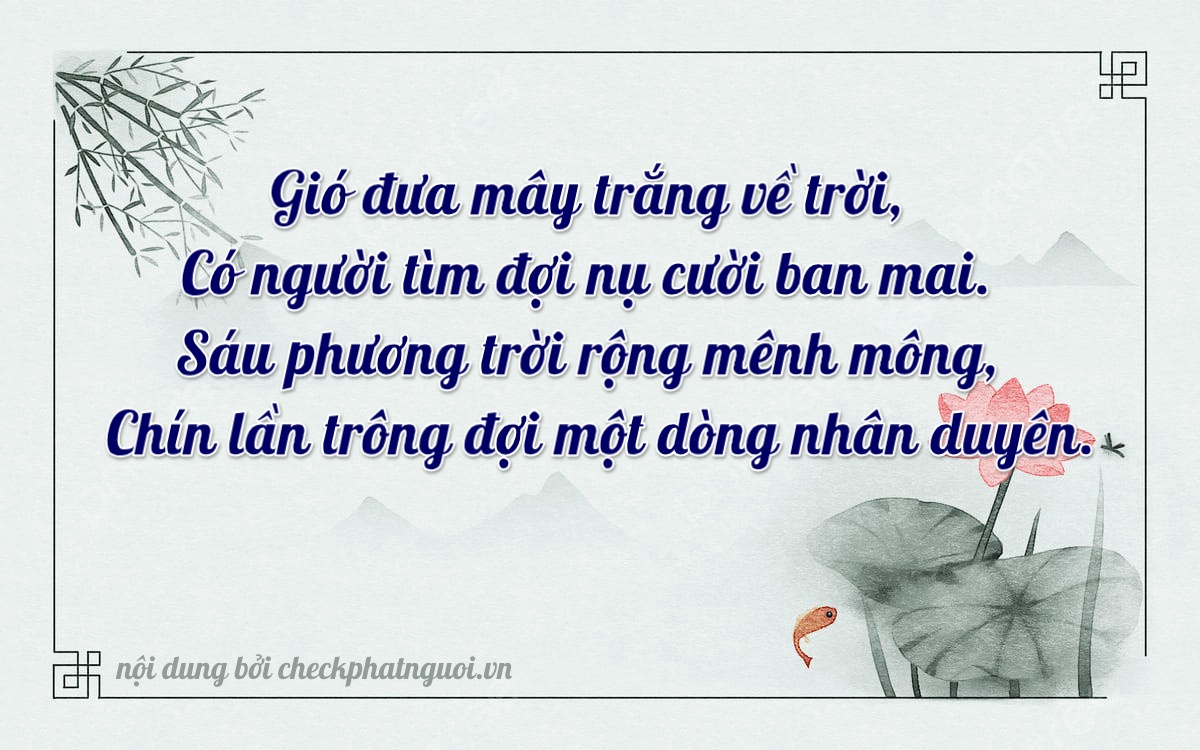 Bài thơ ý nghĩa cho <b>biển số 17B5-63206</b> tại website checkphatnguoi.vn