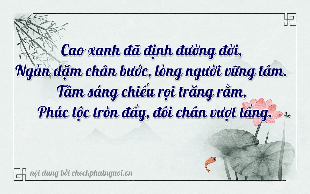 Bài thơ ý nghĩa cho <b>biển số 17B6-12261</b> tại website checkphatnguoi.vn