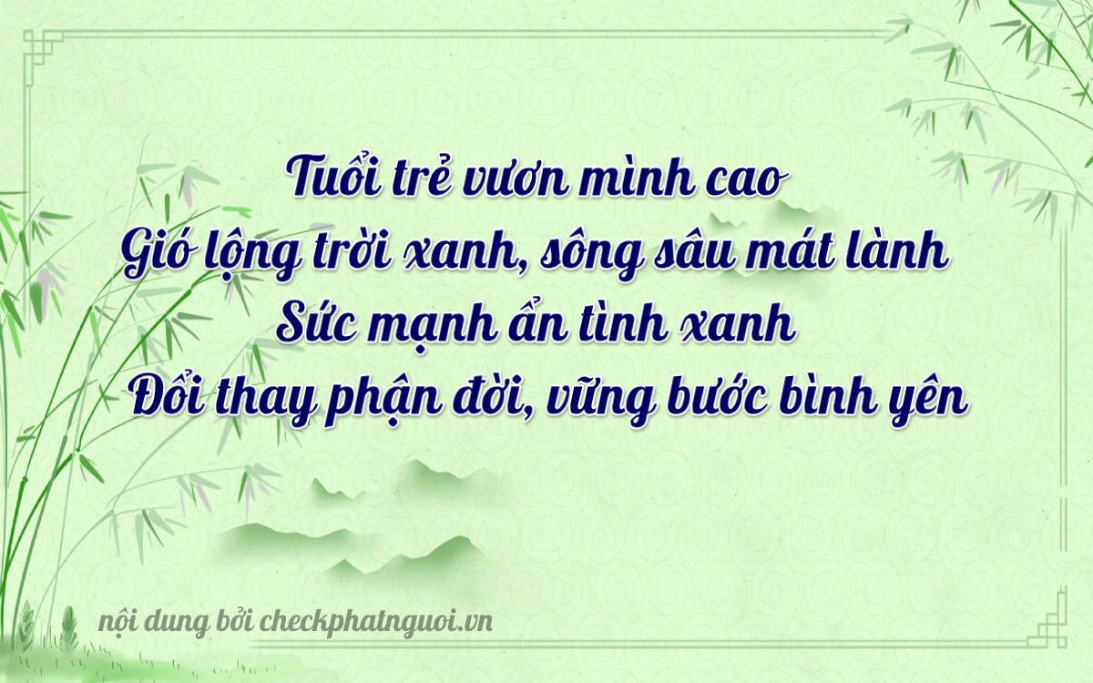 Bài thơ ý nghĩa cho <b>biển số 17B6-12326</b> tại website checkphatnguoi.vn