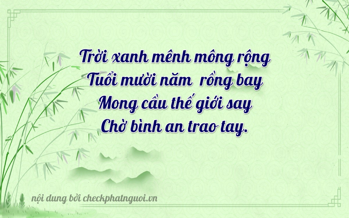 Bài thơ ý nghĩa cho <b>biển số 17B6-15839</b> tại website checkphatnguoi.vn