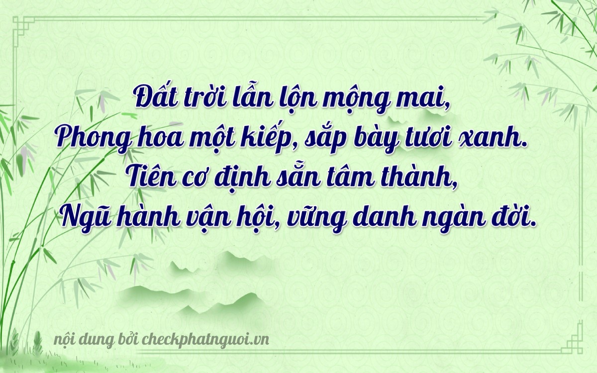 Bài thơ ý nghĩa cho <b>biển số 17B6-36001</b> tại website checkphatnguoi.vn