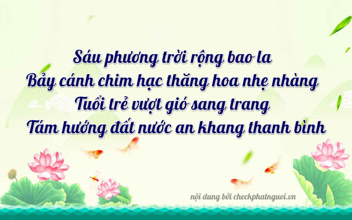 Bài thơ ý nghĩa cho <b>biển số 17B6-36778</b> tại website checkphatnguoi.vn
