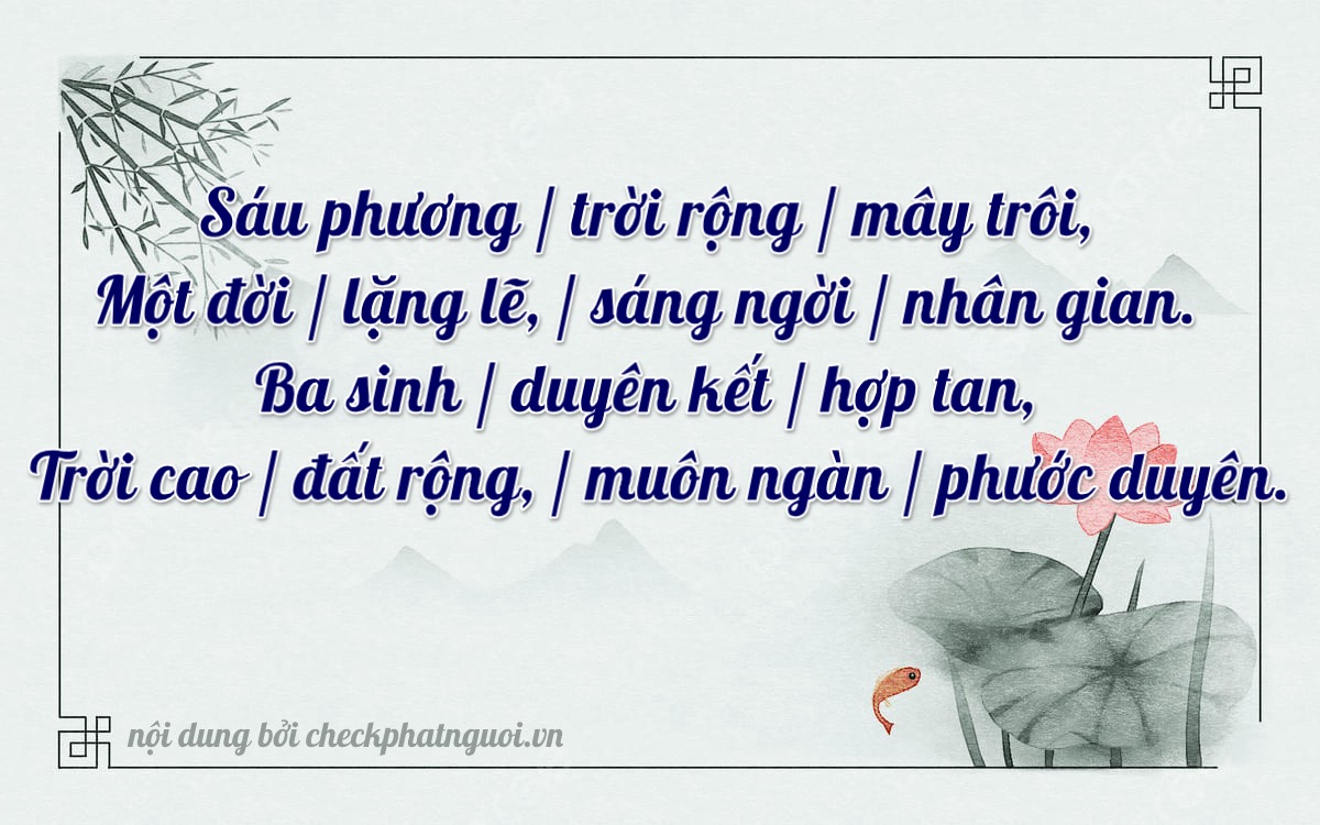 Bài thơ ý nghĩa cho <b>biển số 17B6-61303</b> tại website checkphatnguoi.vn