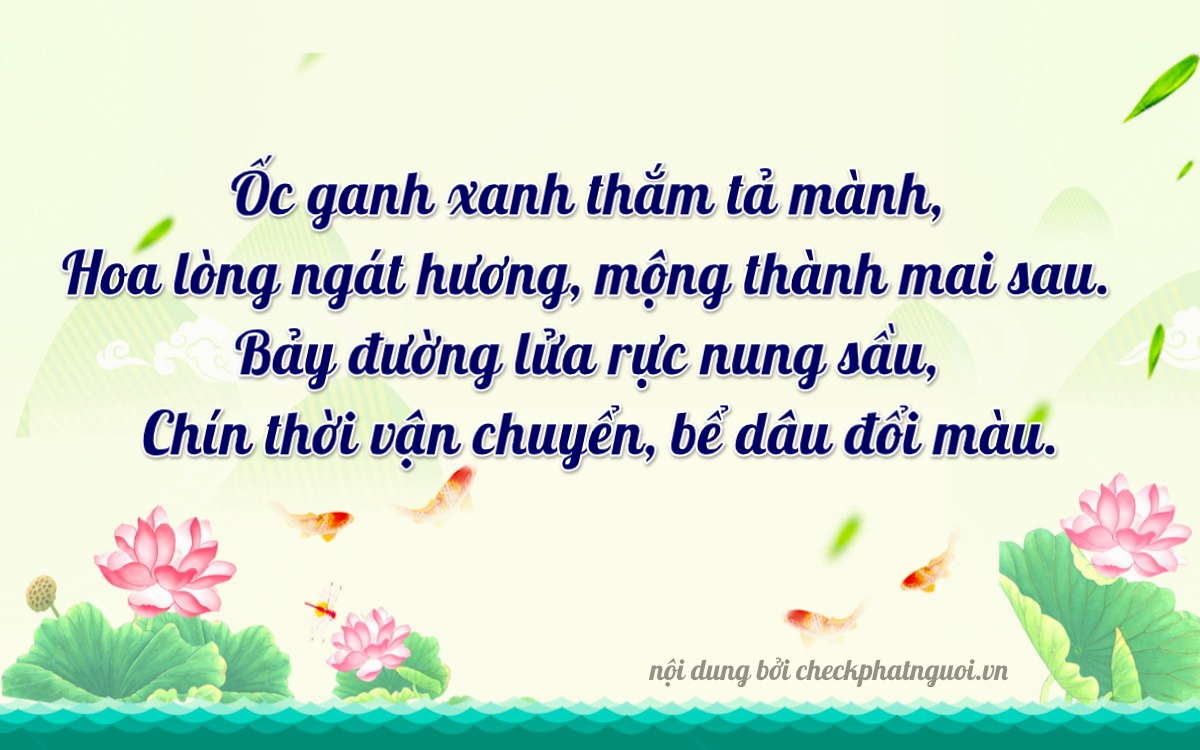 Bài thơ ý nghĩa cho <b>biển số 17B6-65079</b> tại website checkphatnguoi.vn