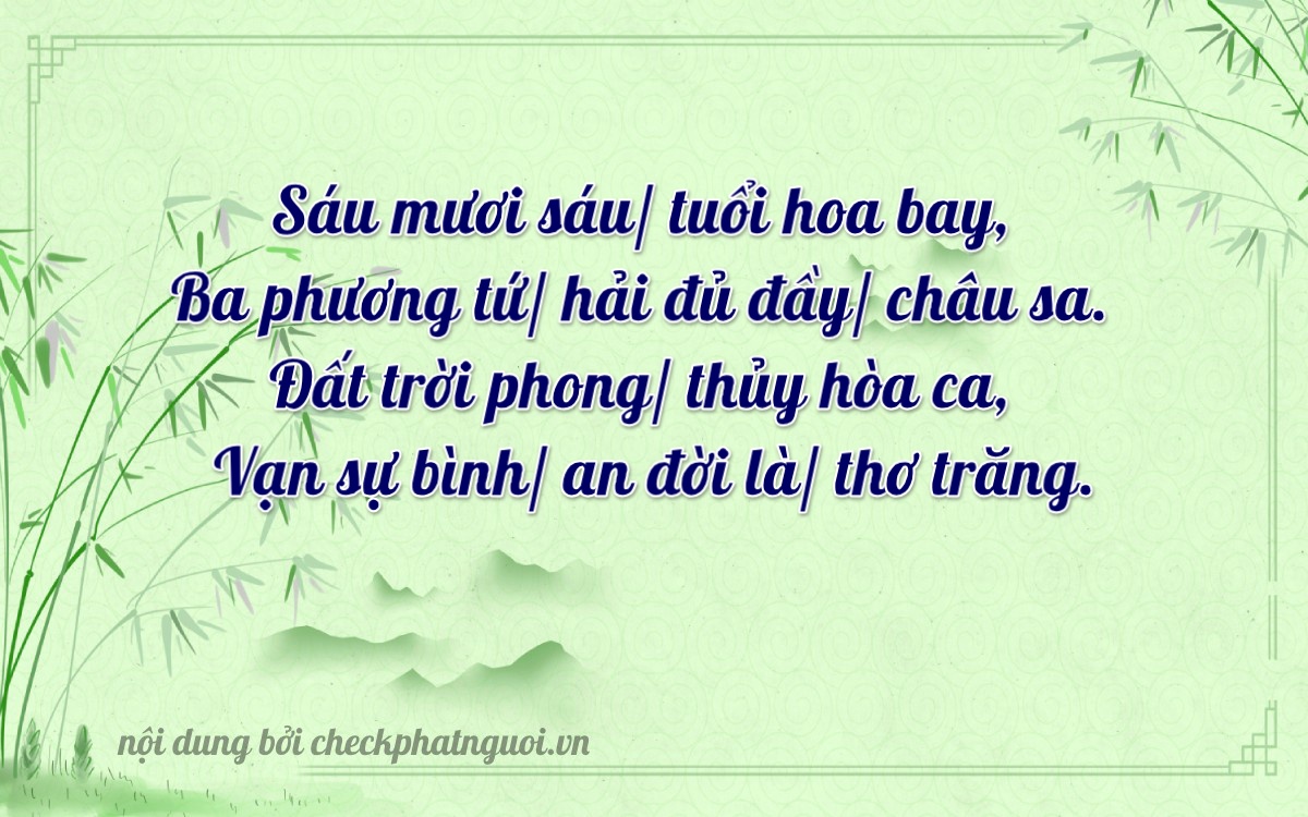 Bài thơ ý nghĩa cho <b>biển số 17B6-66382</b> tại website checkphatnguoi.vn