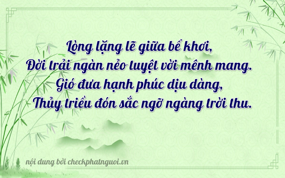 Bài thơ ý nghĩa cho <b>biển số 17B6-68767</b> tại website checkphatnguoi.vn