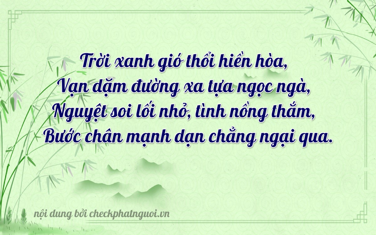 Bài thơ ý nghĩa cho <b>biển số 17B6-70763</b> tại website checkphatnguoi.vn
