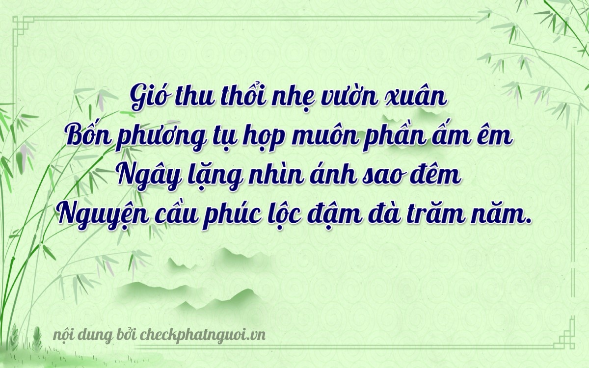 Bài thơ ý nghĩa cho <b>biển số 17B6-72297</b> tại website checkphatnguoi.vn