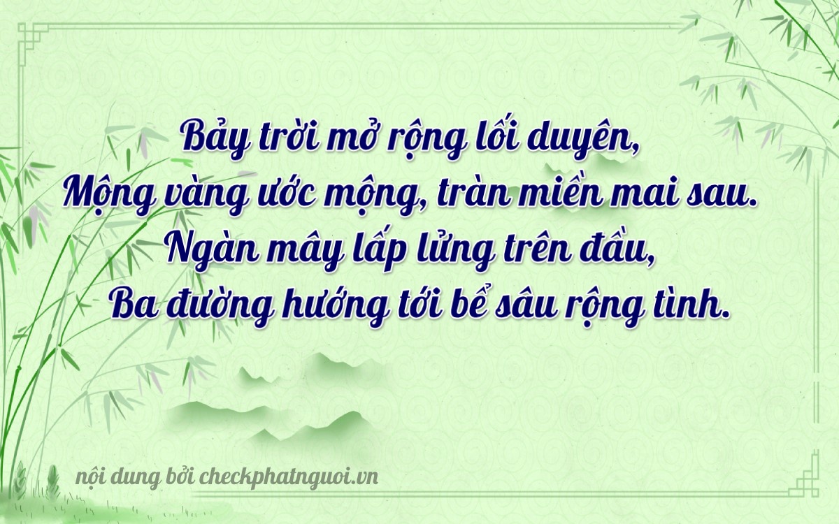 Bài thơ ý nghĩa cho <b>biển số 17B-70763</b> tại website checkphatnguoi.vn