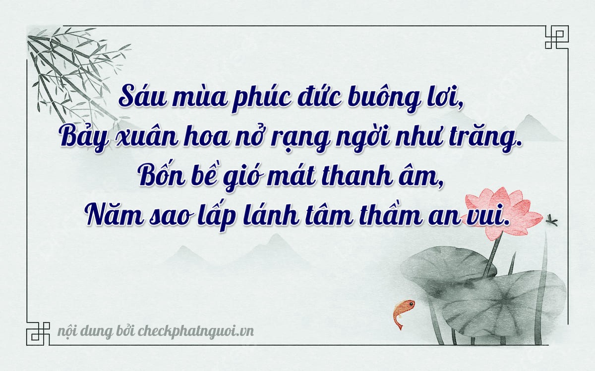 Bài thơ ý nghĩa cho <b>biển số 17B7-16745</b> tại website checkphatnguoi.vn